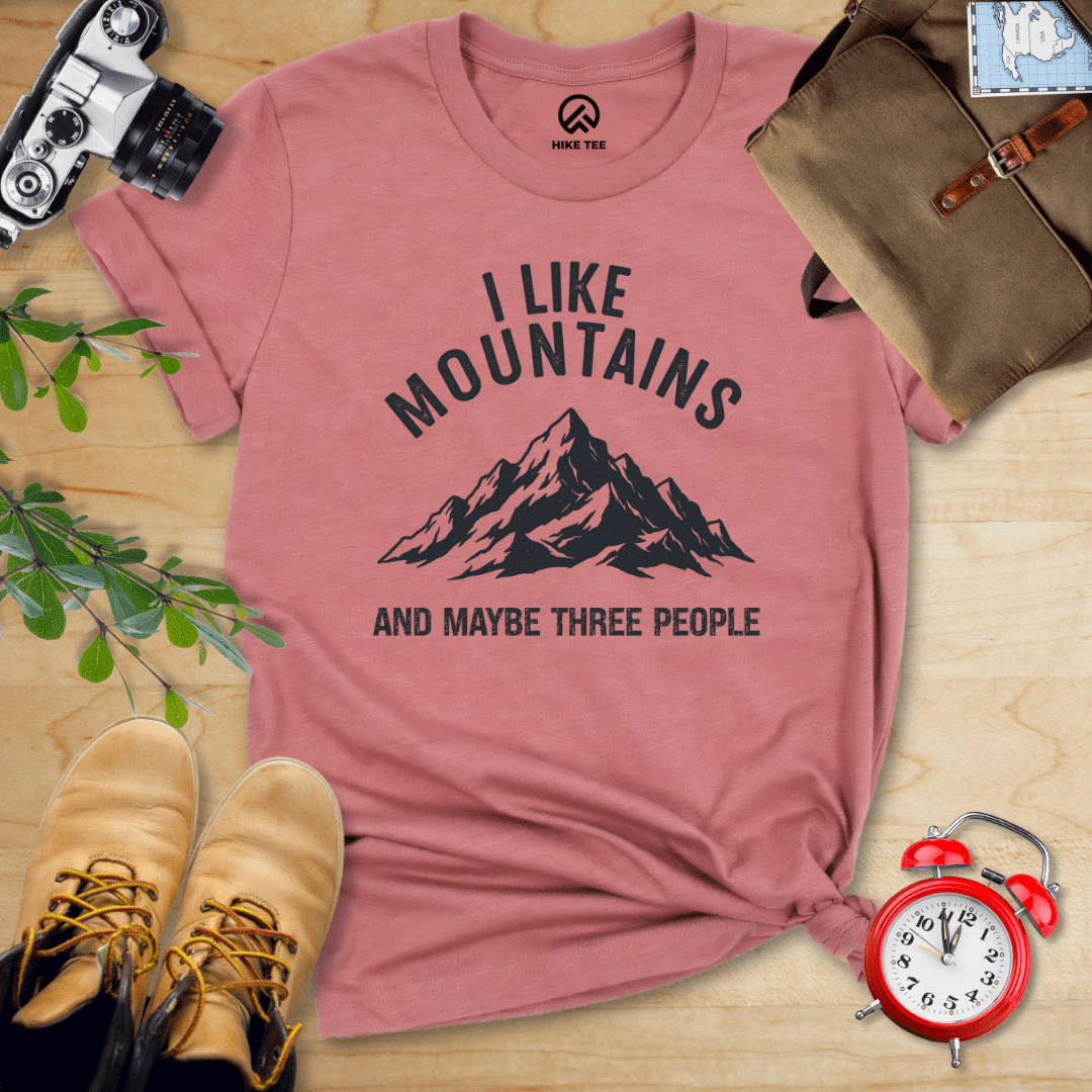 Hike Tee T-Shirt Heather Mauve / S I Like Mountains Shirt