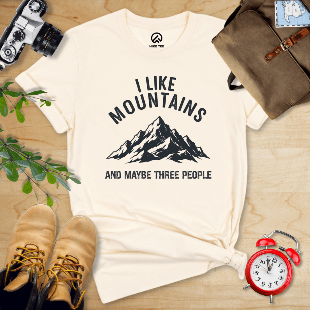 Hike Tee T-Shirt Natural / S I Like Mountains Shirt