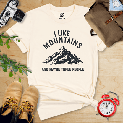Hike Tee T-Shirt Natural / S I Like Mountains Shirt