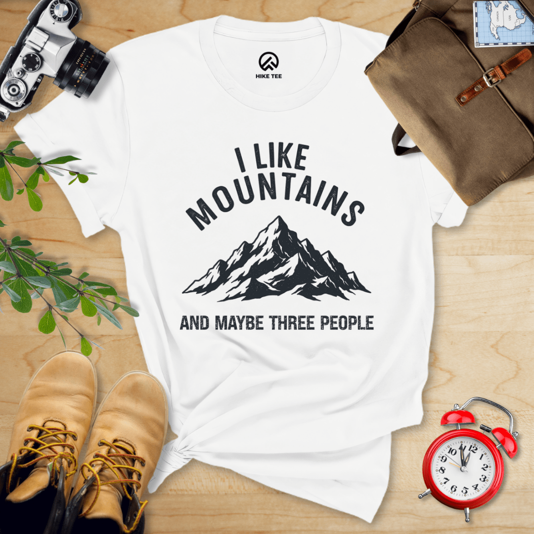 Hike Tee T-Shirt White / S I Like Mountains Shirt