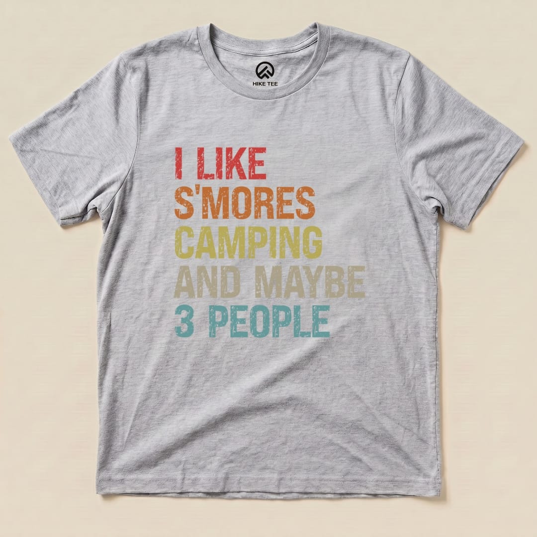 Hike Tee T-Shirt Athletic Heather / S I like S'mores Camping Shirt