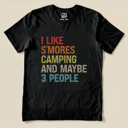 Hike Tee T-Shirt Black / S I like S'mores Camping Shirt