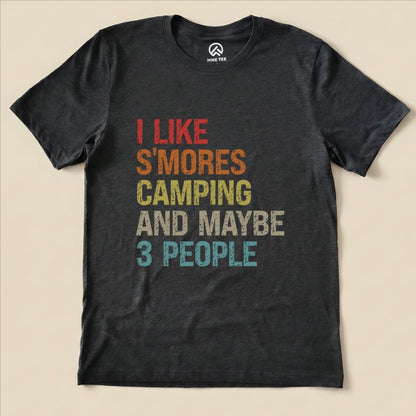 Hike Tee T-Shirt Dark Grey Heather / S I like S'mores Camping Shirt