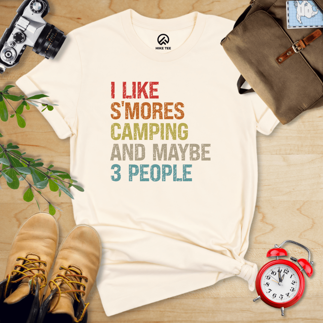 Hike Tee T-Shirt Natural / S I like S'mores Camping Shirt