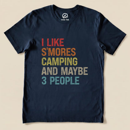 Hike Tee T-Shirt Navy / S I like S'mores Camping Shirt