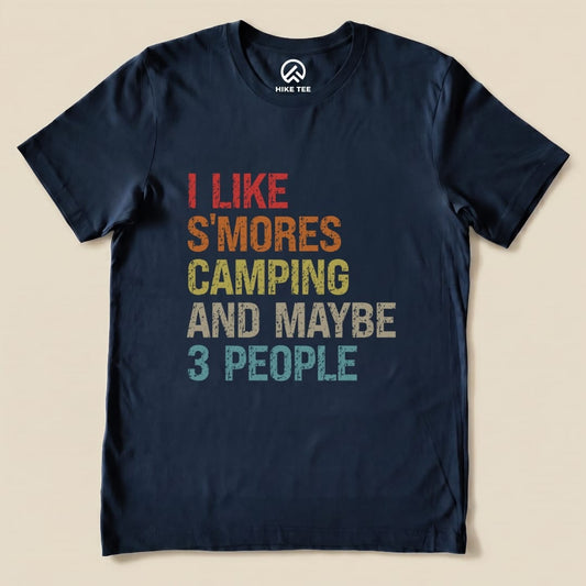 Hike Tee T-Shirt Navy / S I like S'mores Camping Shirt