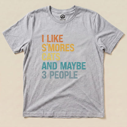 Hike Tee T-Shirt Athletic Heather / S I Like S'mores Cats Shirt