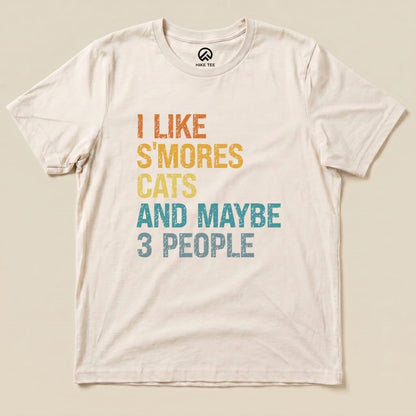 Hike Tee T-Shirt Natural / S I Like S'mores Cats Shirt