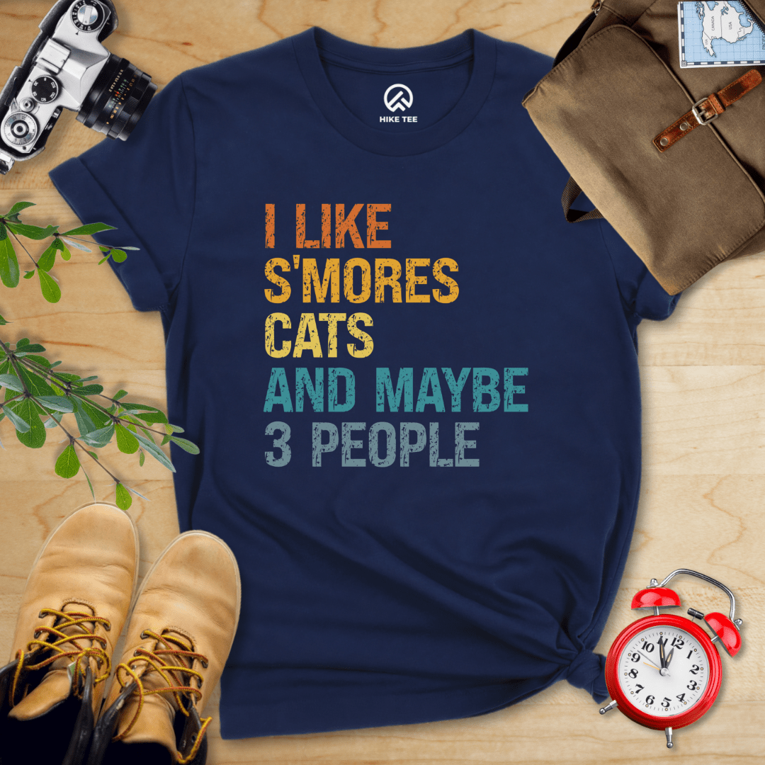 Hike Tee T-Shirt Navy / S I Like S'mores Cats Shirt