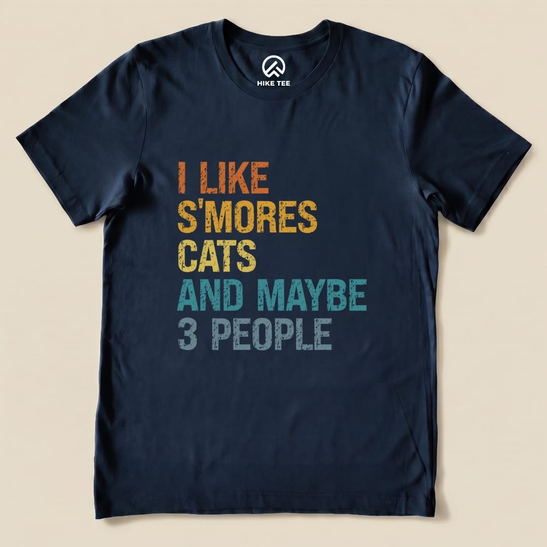 Hike Tee T-Shirt Navy / S I Like S'mores Cats Shirt