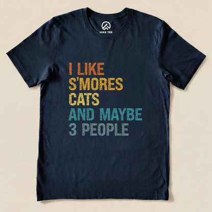 Hike Tee T-Shirt Navy / S I Like S'mores Cats Shirt