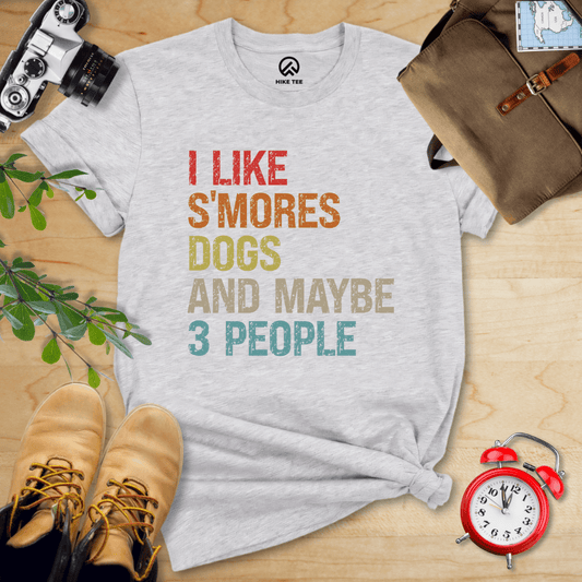 Hike Tee T-Shirt Athletic Heather / S I Like S'mores Dogs Shirt