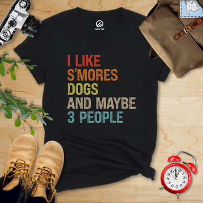 Hike Tee T-Shirt Black / S I Like S'mores Dogs Shirt