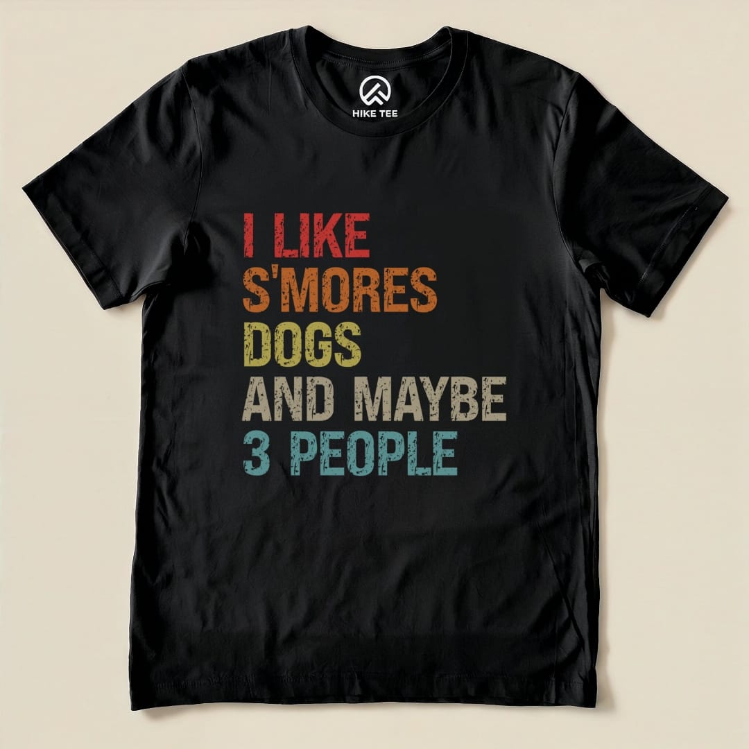 Hike Tee T-Shirt Black / S I Like S'mores Dogs Shirt