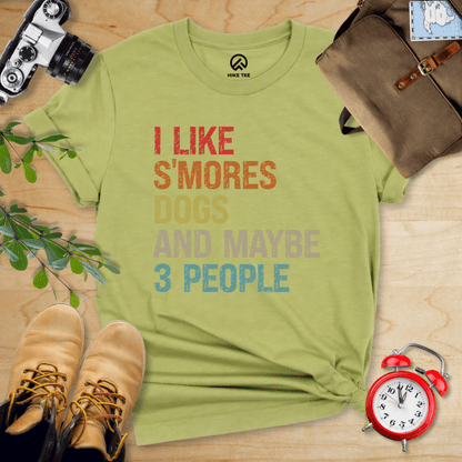 Hike Tee T-Shirt Heather Green / S I Like S'mores Dogs Shirt