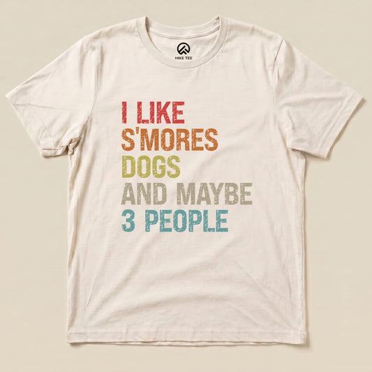 Hike Tee T-Shirt Natural / S I Like S'mores Dogs Shirt
