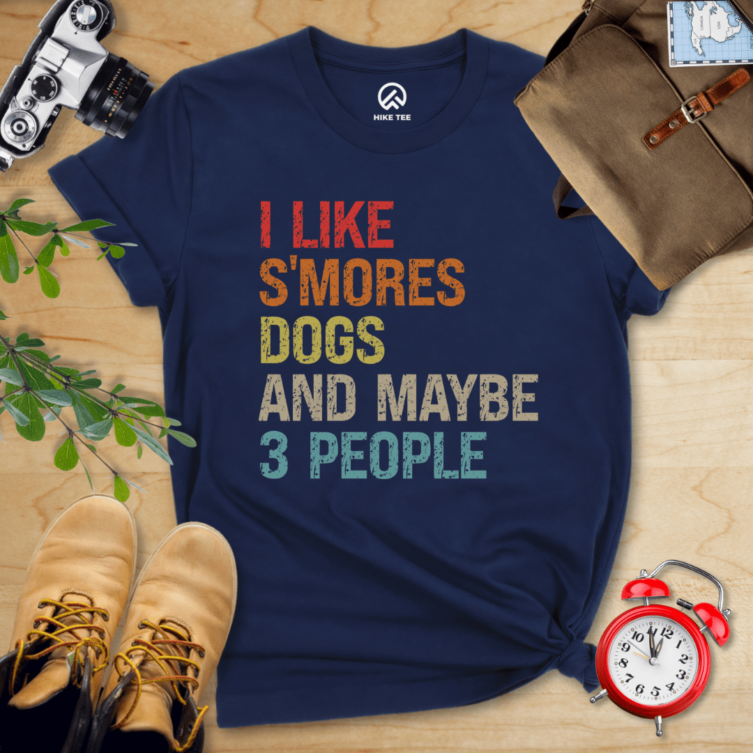 Hike Tee T-Shirt Navy / S I Like S'mores Dogs Shirt