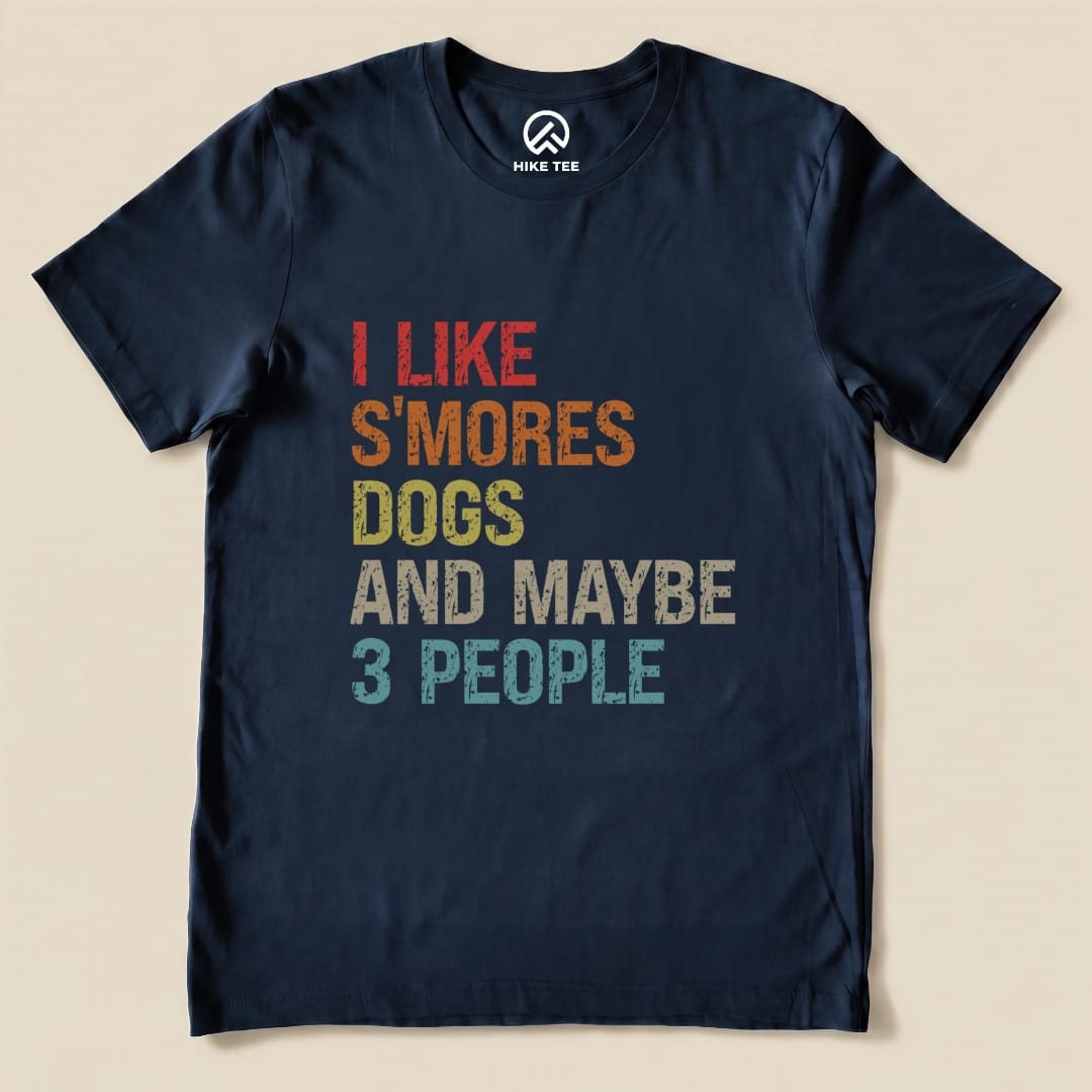 Hike Tee T-Shirt Navy / S I Like S'mores Dogs Shirt