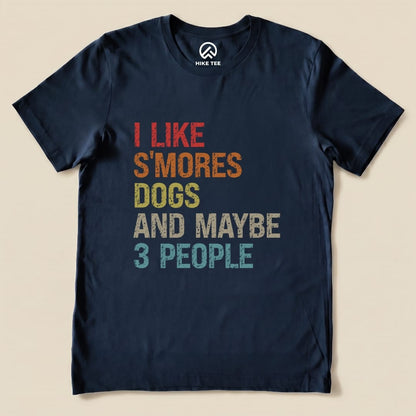 Hike Tee T-Shirt Navy / S I Like S'mores Dogs Shirt