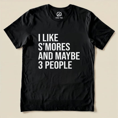 I Like S'mores Shirt Hike Tee T-Shirt Black / S
