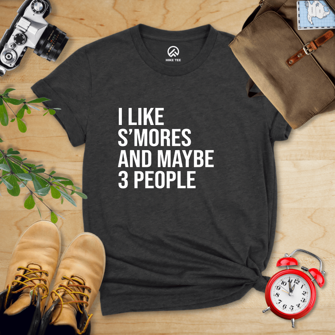 Hike Tee T-Shirt Dark Grey Heather / S I Like S'mores Shirt