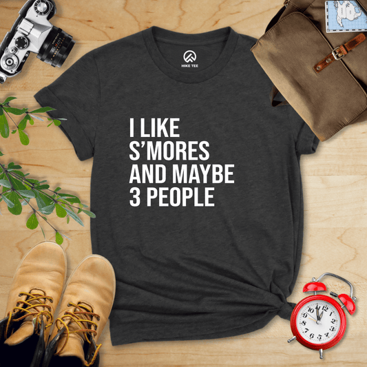 Hike Tee T-Shirt Dark Grey Heather / S I Like S'mores Shirt