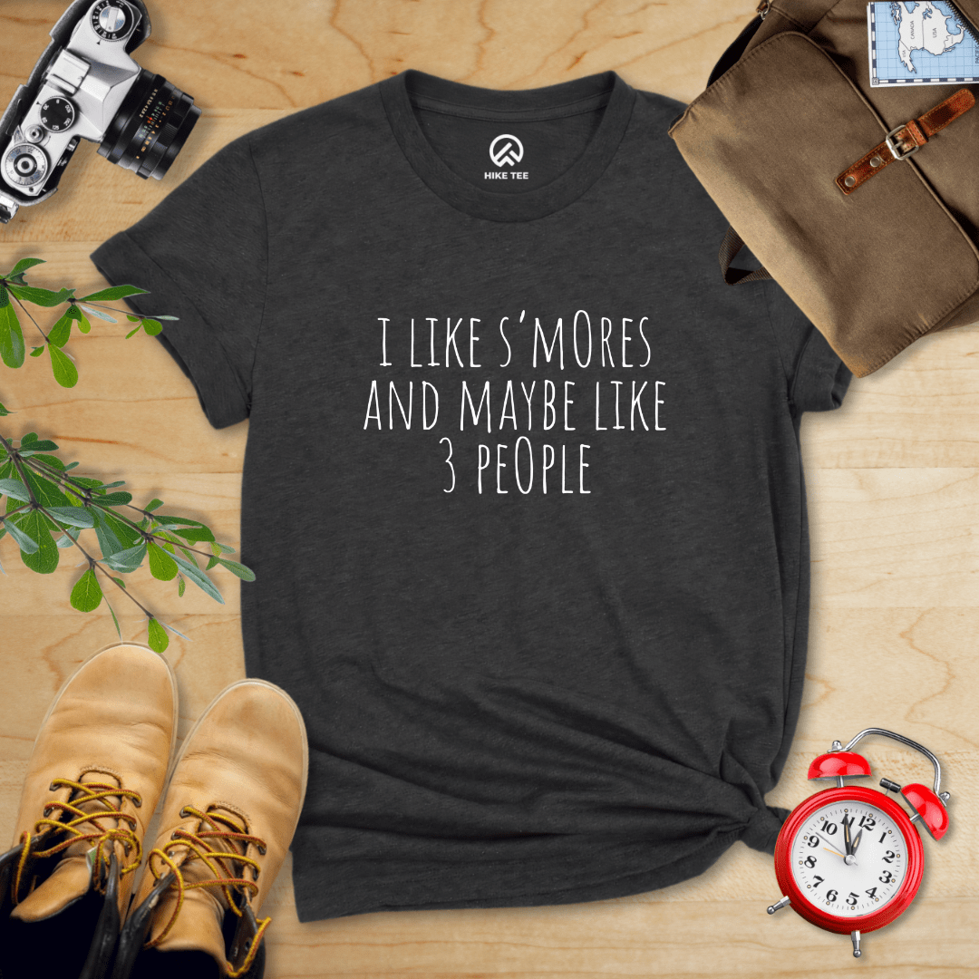 Hike Tee T-Shirt Dark Grey Heather / S I like S'mores Shirt