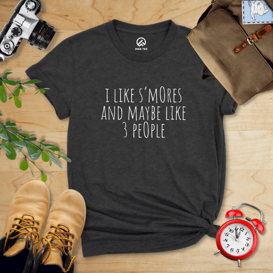 Hike Tee T-Shirt Dark Grey Heather / S I like S'mores Shirt