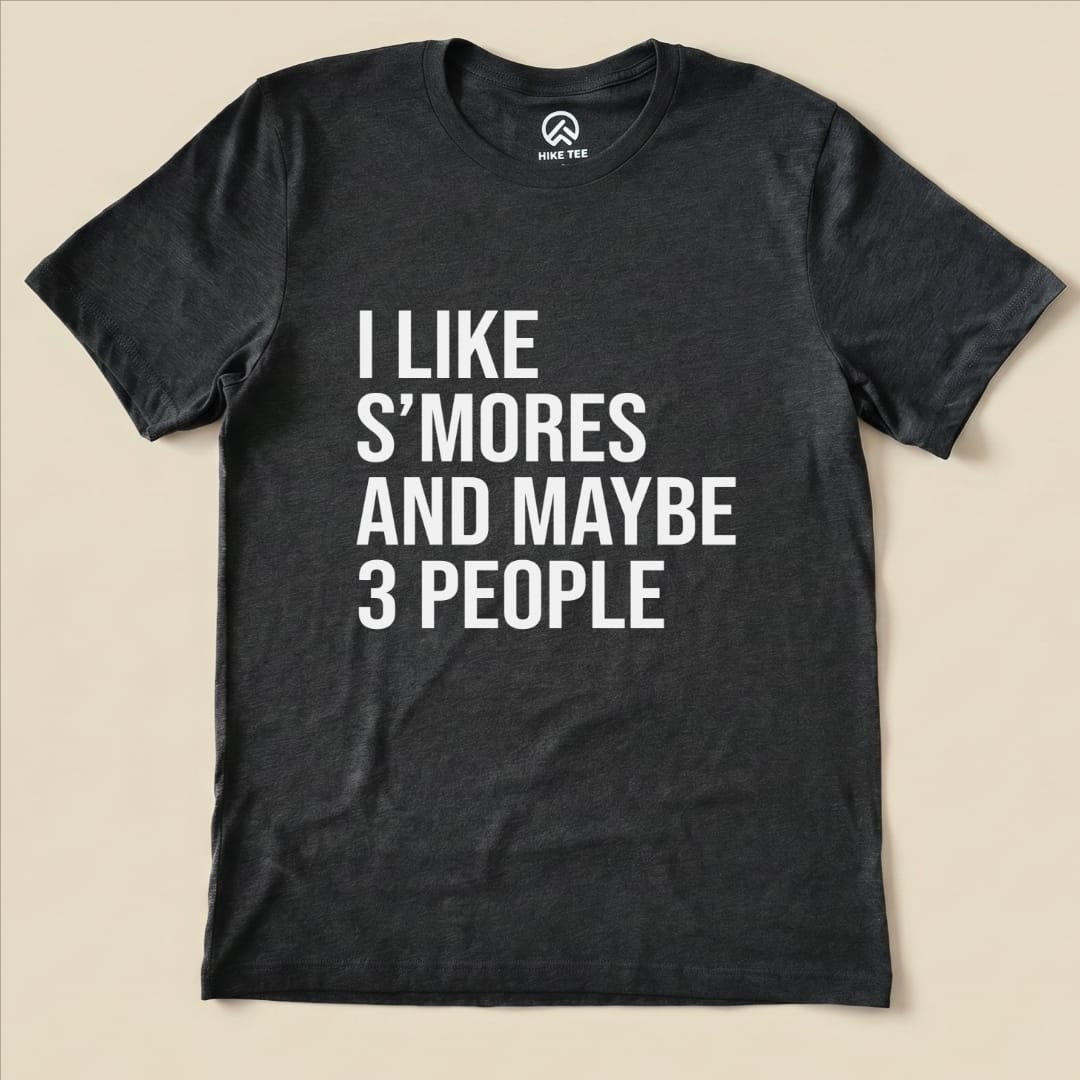 I Like S'mores Shirt Hike Tee T-Shirt Dark Grey Heather / S