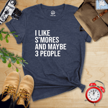 Hike Tee T-Shirt Heather Navy / S I Like S'mores Shirt