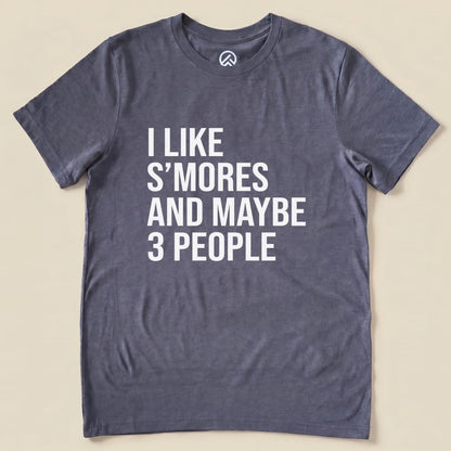 I Like S'mores Shirt Hike Tee T-Shirt Heather Navy / S
