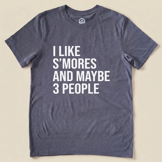 I Like S'mores Shirt Hike Tee T-Shirt Heather Navy / S