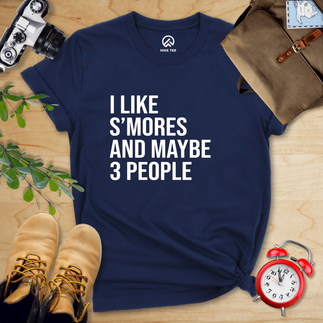 Hike Tee T-Shirt Navy / S I Like S'mores Shirt