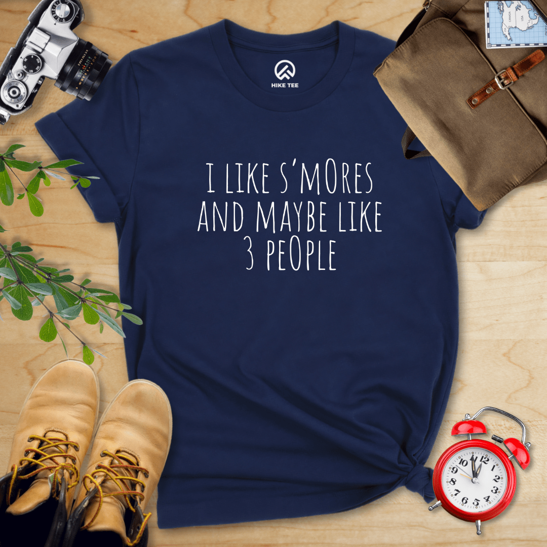 Hike Tee T-Shirt Navy / S I like S'mores Shirt