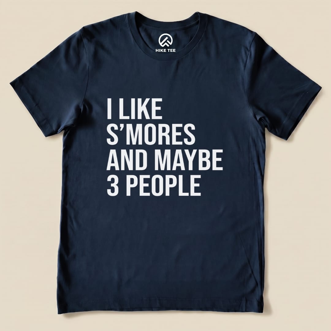 I Like S'mores Shirt Hike Tee T-Shirt Navy / S