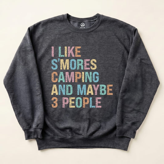 I Like S'mores Sweatshirt Hike Tee Sweatshirt Dark Heather / S