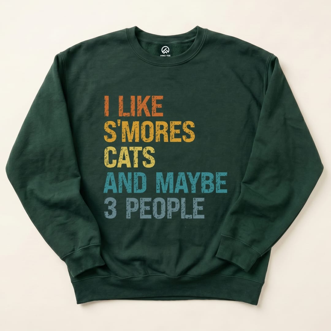 I like S'mores Sweatshirt Hike Tee Sweatshirt Forest Green / S
