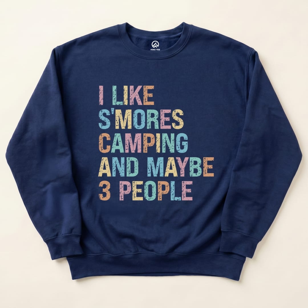 I Like S'mores Sweatshirt Hike Tee Sweatshirt Navy / S