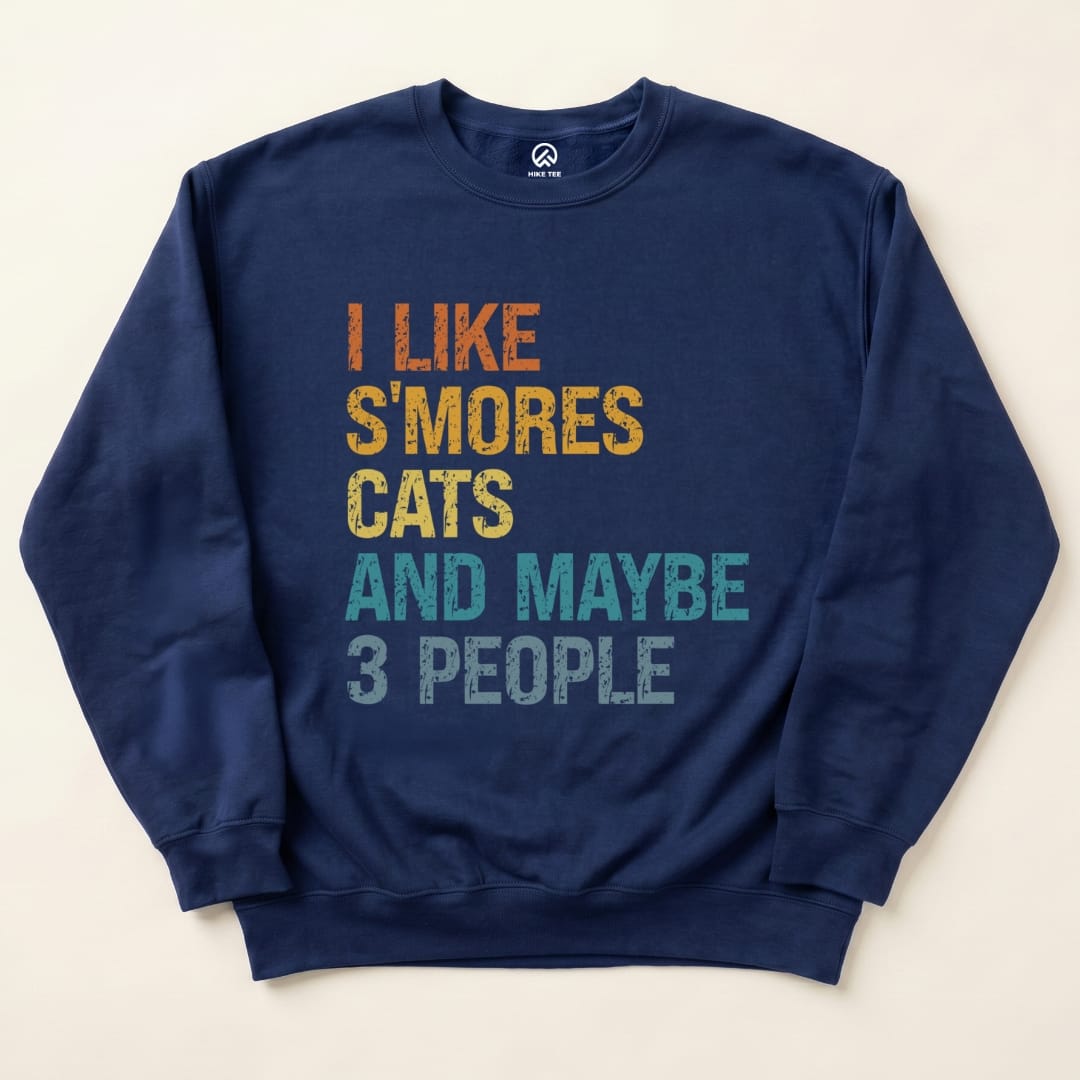 I like S'mores Sweatshirt Hike Tee Sweatshirt Navy / S