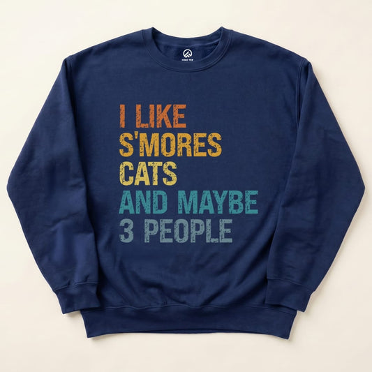 I like S'mores Sweatshirt Hike Tee Sweatshirt Navy / S