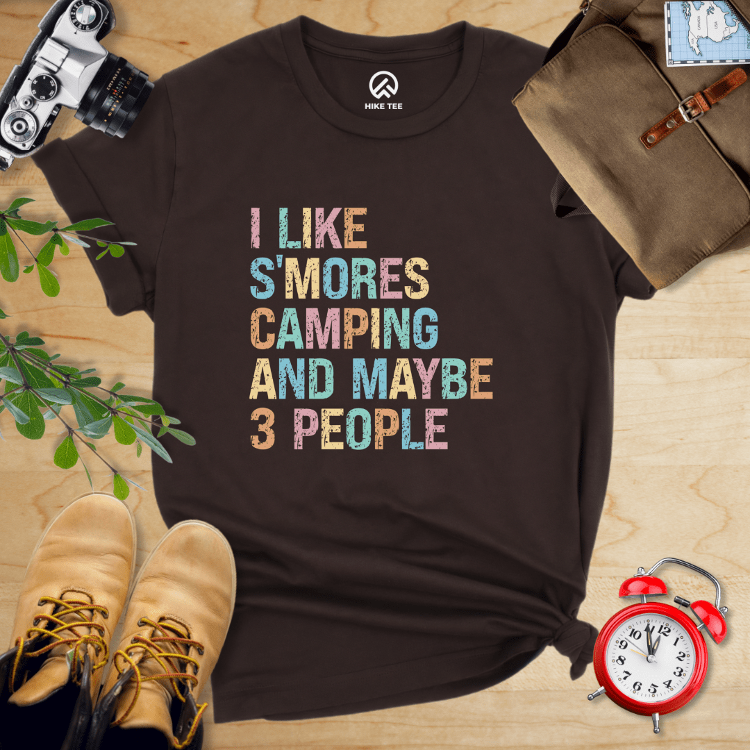 Hike Tee T-Shirt Brown / S I like Smores Camping Shirt
