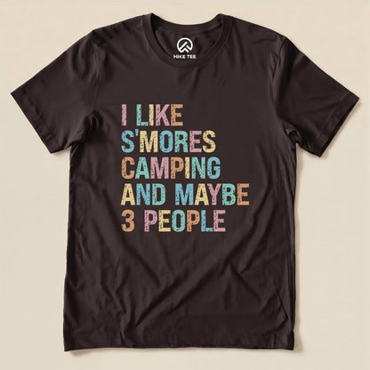 I like Smores Camping Shirt Hike Tee T-Shirt Brown / S