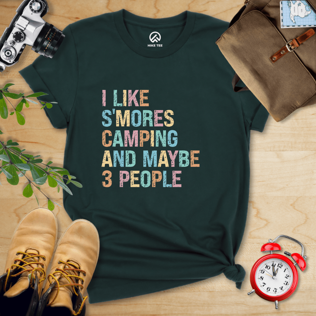 Hike Tee T-Shirt Forest / S I like Smores Camping Shirt