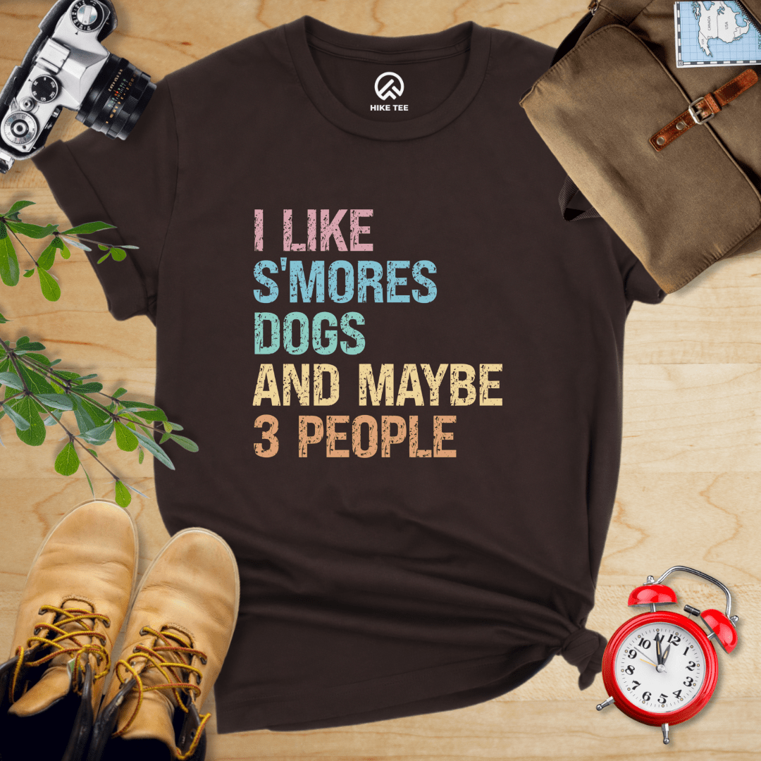 Hike Tee T-Shirt Brown / S I like Smores Dogs Shirt