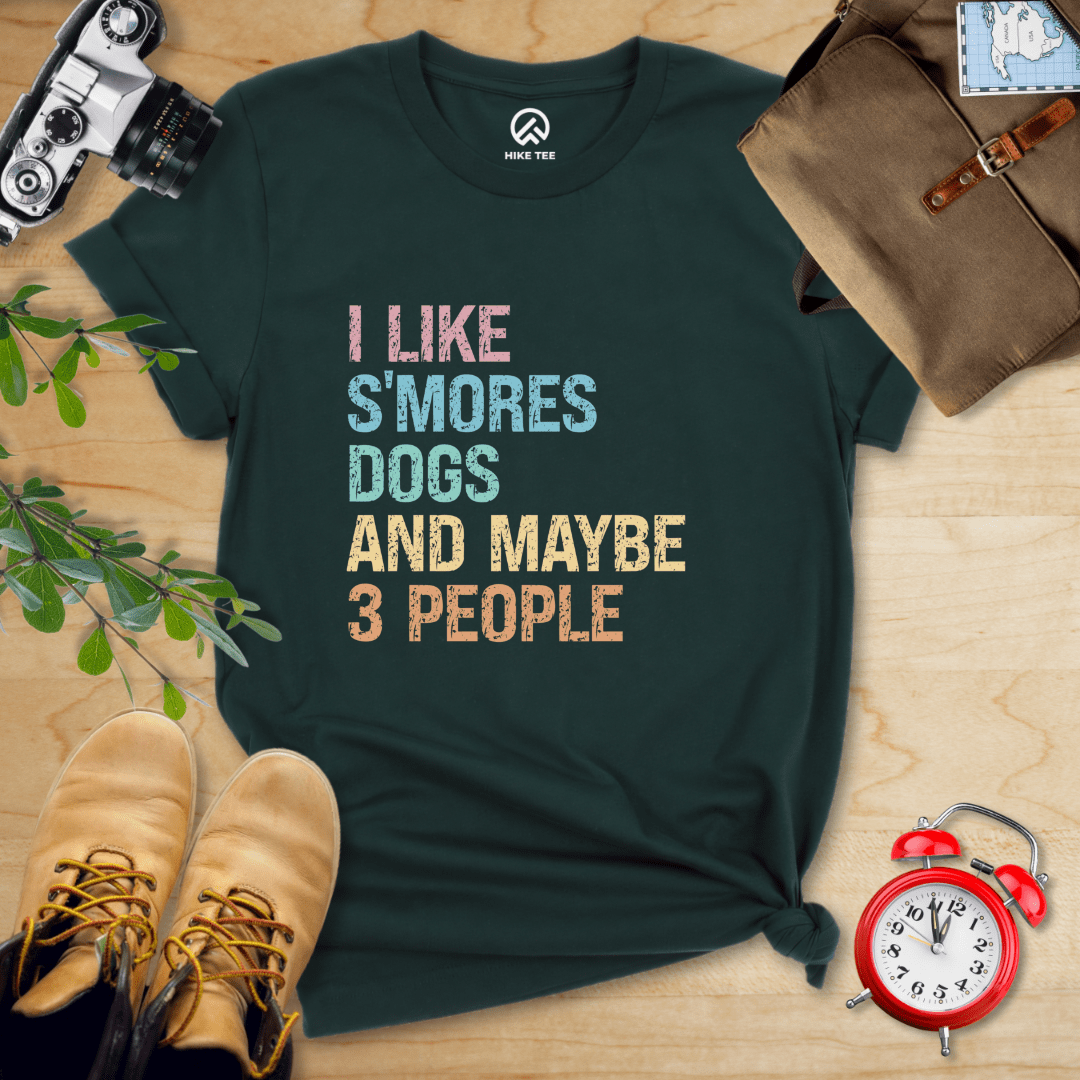 Hike Tee T-Shirt Forest / S I like Smores Dogs Shirt