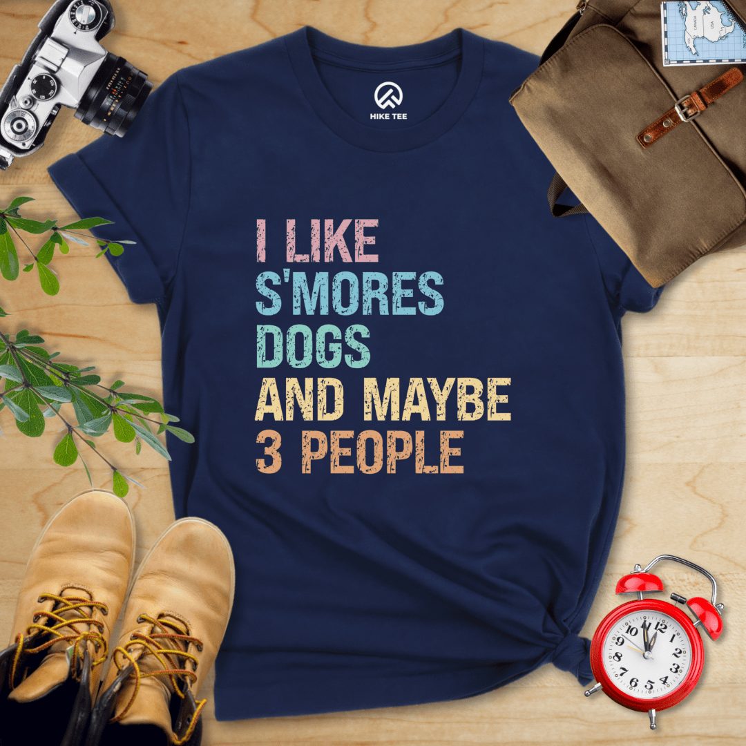 Hike Tee T-Shirt Navy / S I like Smores Dogs Shirt