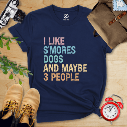 Hike Tee T-Shirt Navy / S I like Smores Dogs Shirt