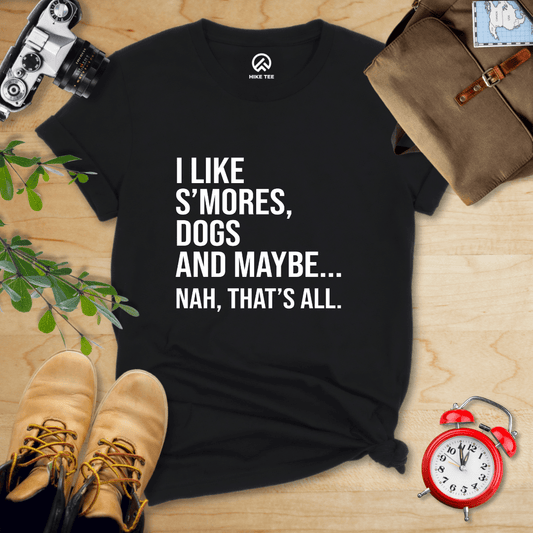 Hike Tee T-Shirt Black / S I Like Smores Shirt