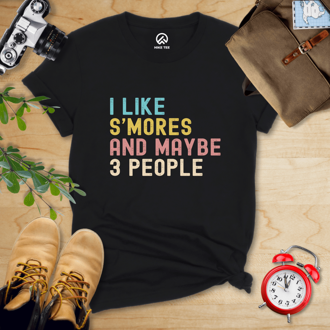 Hike Tee T-Shirt Black / S I like Smores Shirt