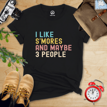 Hike Tee T-Shirt Black / S I like Smores Shirt